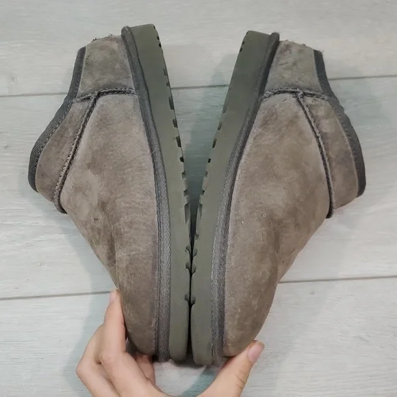 Ugg Australia Women Leather Sheepskin Clogs platform Slippers shoes sz 7 - Picture 12 of 13